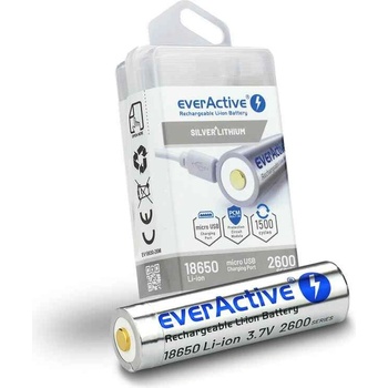 everActive Акумулаторна батерия everActive 18650 3.7V Li-ion 2600mAh с кутия (5903205773906)