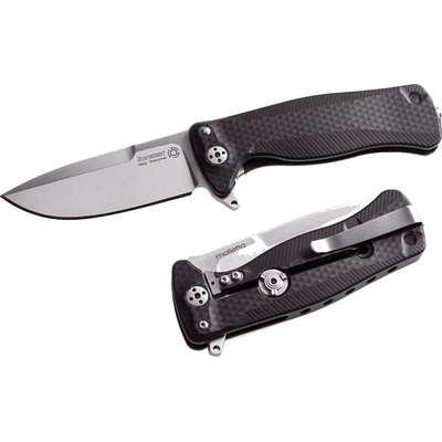 LIONSTEEL SR22A BS Pevný s eloxovanou hliníkovou rukoväťou čierna
