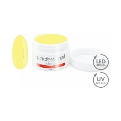 Professionail Farebný LED UV gél WILD TULIP Žltá 5 ml