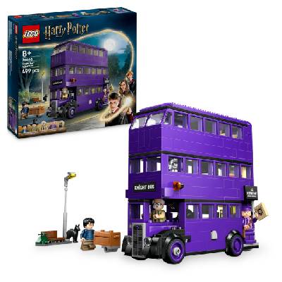Harry Potter Adventures with the Knight Bus - Toy from the Wizarding World with 5 minifigures and accessories with magic wands - Gift for girls and boys aged 8 and up - 76446
