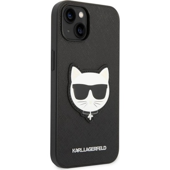 KARL LAGERFELD Гръб Karl Lagerfeld PU Saffiano Choupette Head Case за iPhone 14 Plus - Черен (3666339076962)