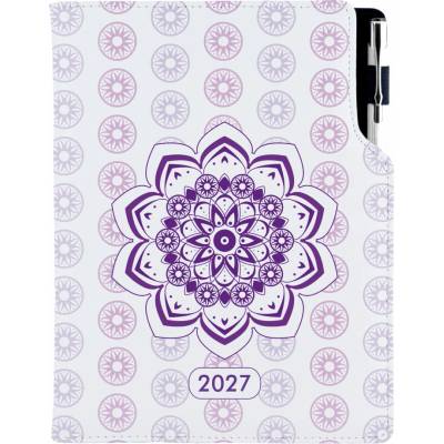 Design B5 týdenní 2027 Mandala fialová