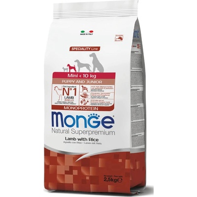 Monge Puppy & Junior Mini jahňa a ryža 0,8 kg