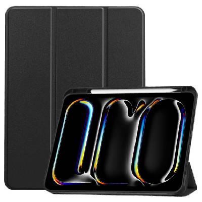 Калъф от PU кожа с място за Apple Pencil и функция заспиване за iPad Pro 13" (2024/2025) - черно (78260)