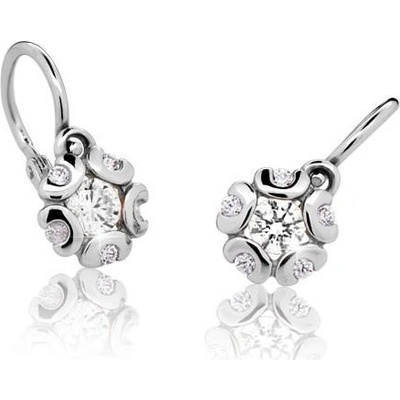 Cutie Jewellery náušnice C2178B CZ White biele zlato