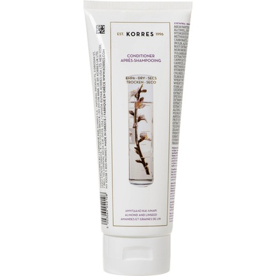 Korres Балсам за суха и изтощена коса с бадем и ленено семе, 200 ml