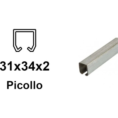C-profil pro závěsnou bránu 34×31×2,0 2 m (ZB-CP34x31P-2)