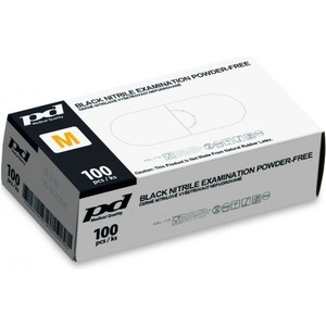 Profod PD-BLACK / Nitrilové jednorázové nepudrované rukavice, bal. 100 ks - černá M (prof_2584)