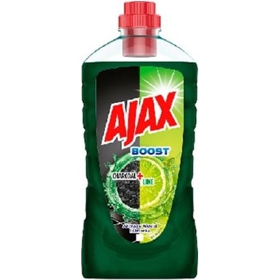 Ajax Boost Charcoal + Lime čistiaci prostriedok na podlahy 12 x 1 l