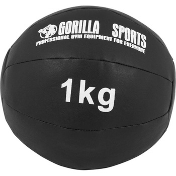 Gorilla Sports Kožený medicinbal 1 kg