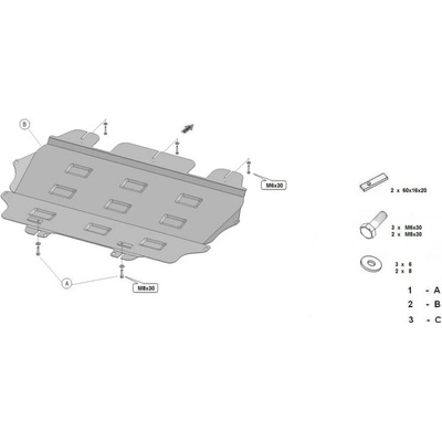 Kryt pod motor CITROËN C4 SPACETOURER (3D_) all - Plech - 8595698040633