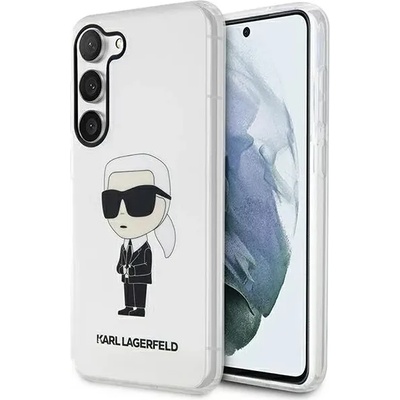 KARL LAGERFELD Samsung Galaxy S23 прозрачен твърд калъф Ikonik Karl Lagerfeld (KLHCS23SHNIKTCT)