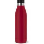 temsa HOGAR Emsa Bludrop drinking bottle, 0.7 liters, 100% leak-proof, quick-press closure, ergonomic 360° drinking pleasure, warm for 12 hours, cool for 24 hours, easy to clean, stainless steel, powder coating, 