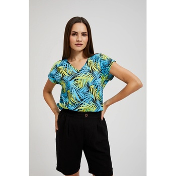 Moodo Тюркоазена тениска с шарка Moodo Moodo | Sin | ЖЕНИ | XS
