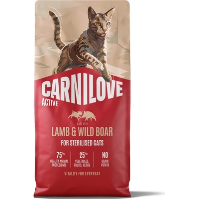 Carnilove Active Adult Sterilised s jahňacím a diviakom 2 x 6 kg