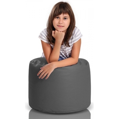 ECOPUF Taburetka - POINT - ekokoža E15 - Sivá