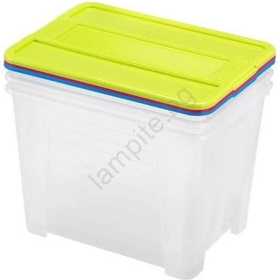 UTC КОМПЛЕКТ 3x Кутии TEX BOX 21 л за съхранение (UT0115)
