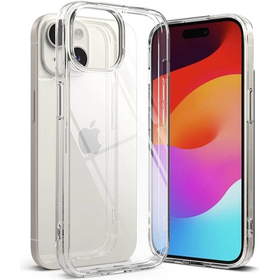 Ringke Противоударен Калъф за iPhone 15 Plus, Ringke Fusion Case, Прозрачен (8809919308021)