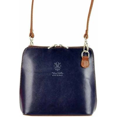 Barberinis dámska kožená kabelka cez rameno 1702 v tmavomodrej farbe crossbody 17 x 16 x 8 5 cm