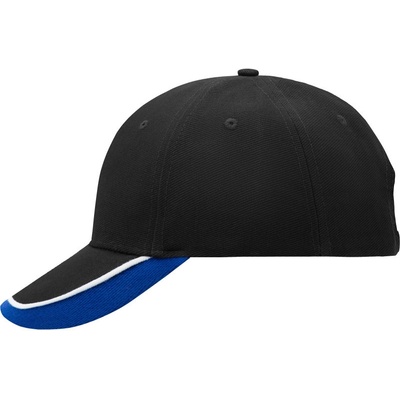 Myrtle Beach MB 49 tříbarevný kšilt COT03004970899-black/white Černá/bílá/modrá