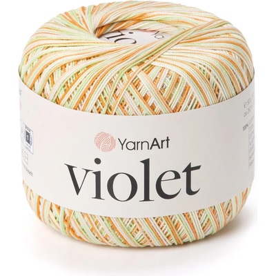 Yarn Art příze Violet 503 zelená a oranžová