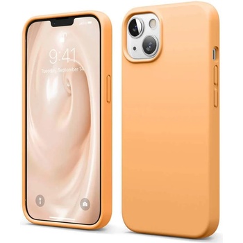 elago Soft Silicone Case - силиконов (TPU) калъф за iPhone 13 (оранжев)