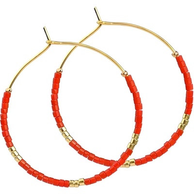 HARAHU Обеци ne-29867 - Червена kp29867 (ne-29867)