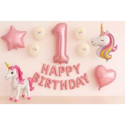 Godan Fóliové balónky sada jednorožec narozeniny
