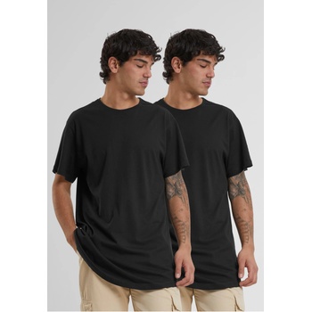 Urban Classics 2 Броя Изчистени Мъжки ТенискиPre-Pack Shaped Long Tee 2-Pack black XXLUB-PP638P-00007 - Тъмносив, размер XS