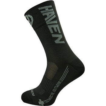 Haven Cyklistické ponožky Lite long černo/šedé