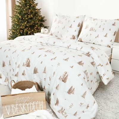 Goldea flanel obliečky beskydy 140x220 70x90