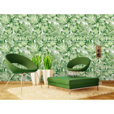 DIMEX ART Луксозна флизелинова тапета зелени листа от фикус