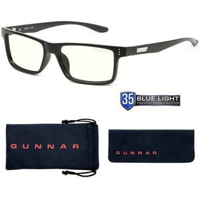 Gunnar VERTEX ONYX černé obroučky, čirá skla, +0,2 dioptrie VER-00109