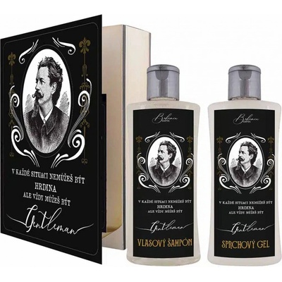 Bohemia Gifts & Cosmetics Gentleman Olivový olej sprchový gél 200 ml + šampon na vlasy 200 ml kniha darčeková sada