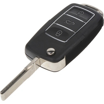 Náhradní obal klíče pro Škoda, VW, Seat, 3-tlačítkový, černý, 48VW105BLA