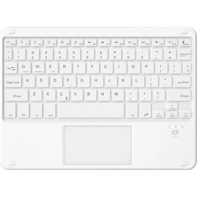 AppleKing bezdrátová Bluetooth klávesnice s touchpadem - bílá