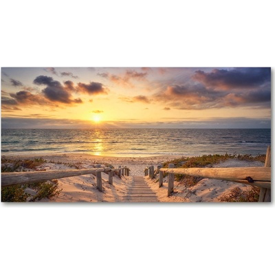 Foto obraz sklenený horizontálny Chodník na pláž 100x50 cm