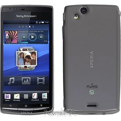 Puro silikonový kryt pro Sony Ericsson Xperia Arc, šedá – Zboží Živě