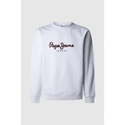Pepe Jeans mikina DUKE CREW bílá