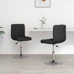 vidaXL Трапезни столове, 2 бр, черни, изкуствена кожа (334180)