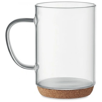 ČistéDřevo Skleněný hrnek s korkovým dnem 400 ml