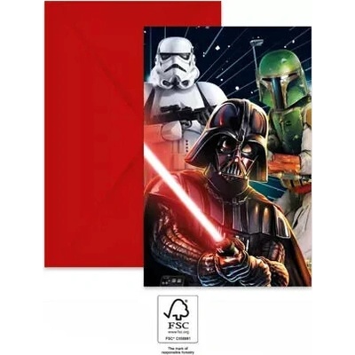 EKO Pozvánky a obálky Star Wars - Galaxia 6ks