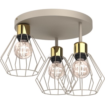 Luminex Плафон PARKLA 3xE27/15W/230V бежов/златист (LU9801A)
