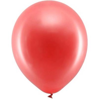 Party Deco Латексови Балони Металик, Червено 30см (rb30m-007)