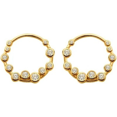 Hot Diamonds Pozlátené strieborné náušnice Tender DE894