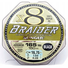 Konger Braider X8 Černá 0,08 mm x 150 m