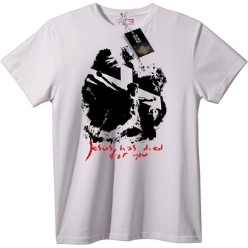 NOONEBRAND Тениска Иисус умря за теб - S, White