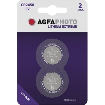 AgfaPhoto Бутонна батерия AGFAPHOTO Lithium CR2450 2 броя (APCR2450B2)