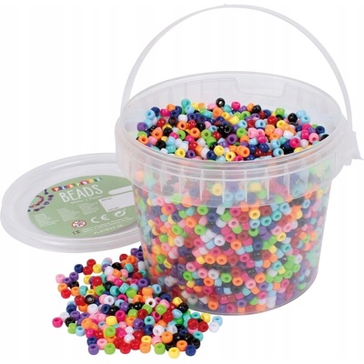 Korálky PONY pro výrobu náramků DIY barevné Ø 5 mm 5100 ks