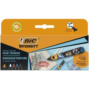 BIC Декоративен маркер, 1, 5 - 2, 3 мм, BIC "Paint marker", 4 различни ярки цвята 527423 (527423)